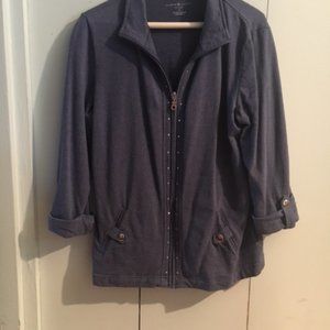 Karen Scott zippered sweatshirt